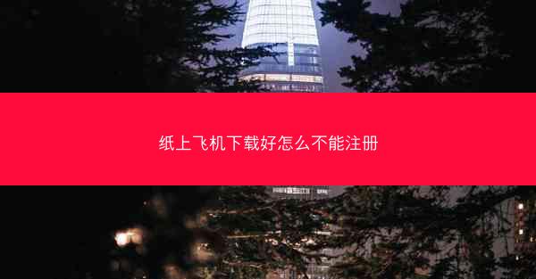 纸上飞机下载好怎么不能注册