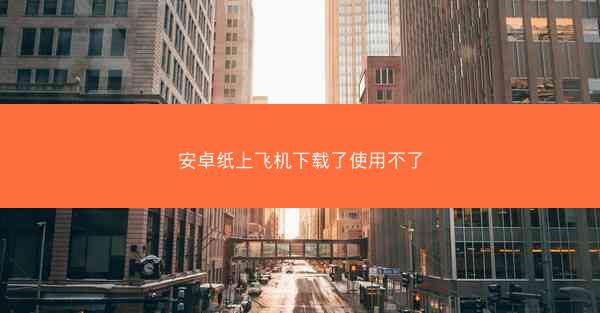安卓纸上飞机下载了使用不了