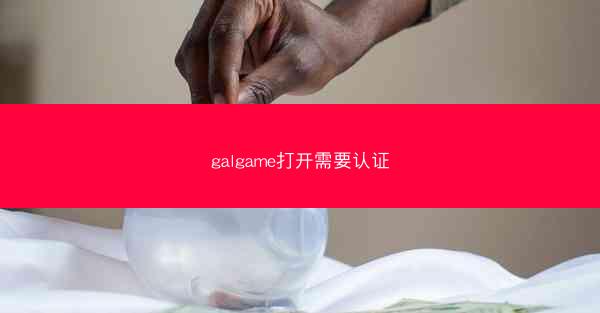 galgame打开需要认证