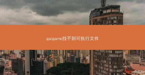 galgame找不到可执行文件