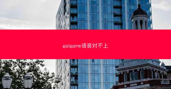 galgame语音对不上