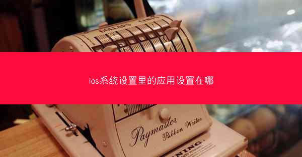 ios系统设置里的应用设置在哪