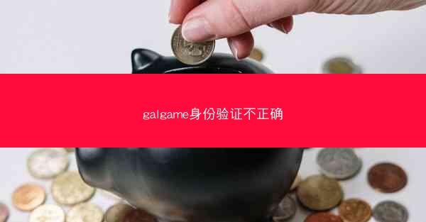 galgame身份验证不正确