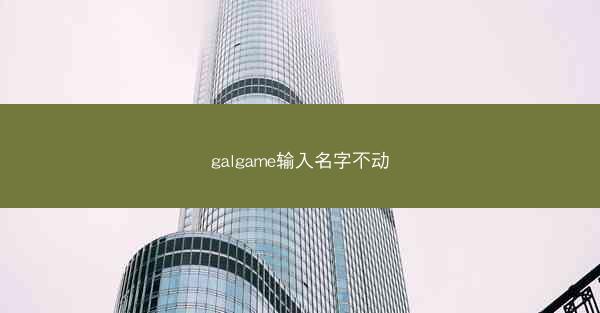 galgame输入名字不动