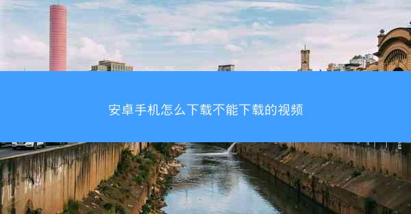 安卓手机怎么下载不能下载的视频