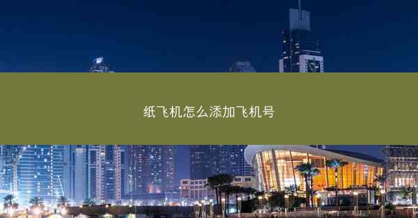 纸飞机怎么添加飞机号