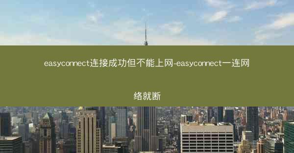 easyconnect连接成功但不能上网-easyconnect一连网络就断