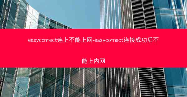 easyconnect连上不能上网-easyconnect连接成功后不能上内网