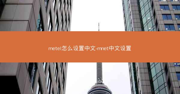 metel怎么设置中文-mnet中文设置