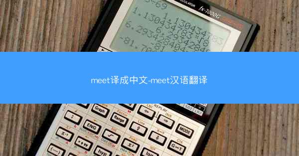 meet译成中文-meet汉语翻译