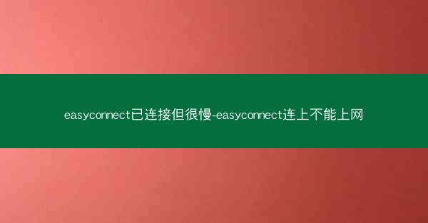 easyconnect已连接但很慢-easyconnect连上不能上网