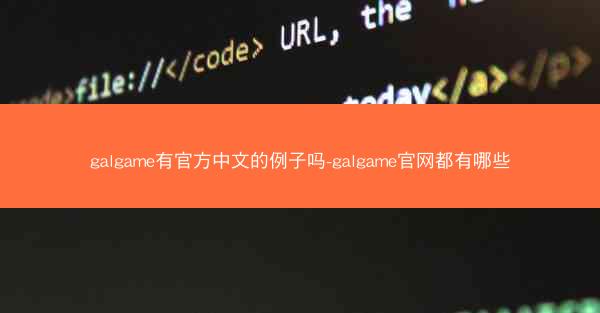 galgame有官方中文的例子吗-galgame官网都有哪些
