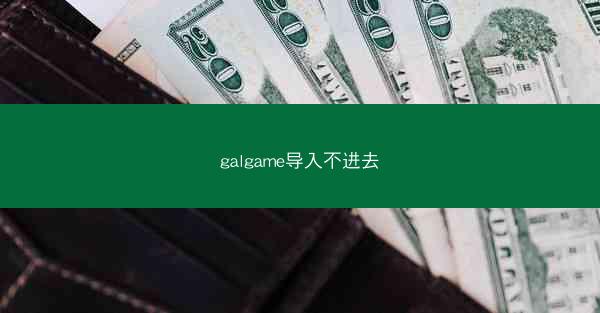 galgame导入不进去