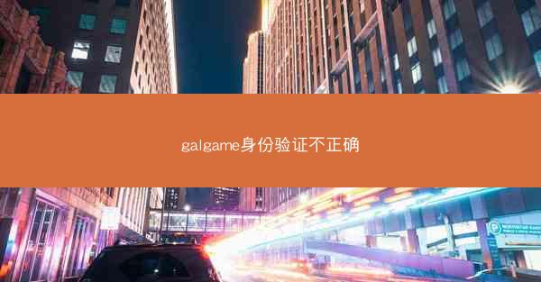 galgame身份验证不正确