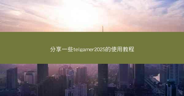 分享一些telgamer2025的使用教程