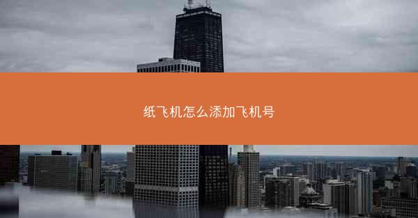 纸飞机怎么添加飞机号