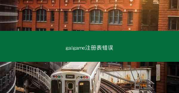 galgame注册表错误