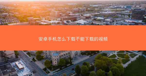 安卓手机怎么下载不能下载的视频