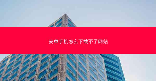 安卓手机怎么下载不了网站