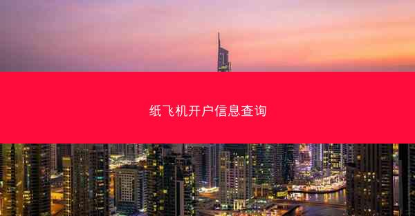 纸飞机开户信息查询