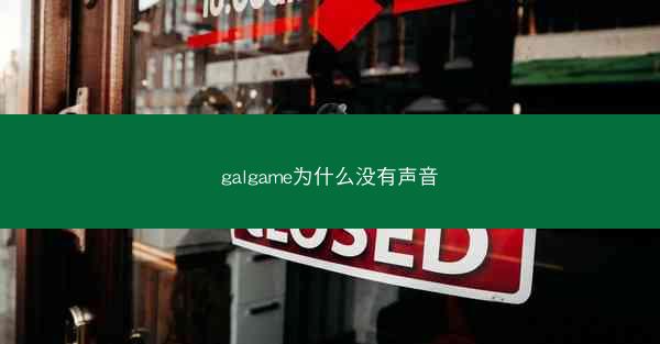 galgame为什么没有声音