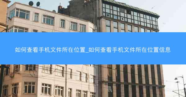 如何查看手机文件所在位置_如何查看手机文件所在位置信息