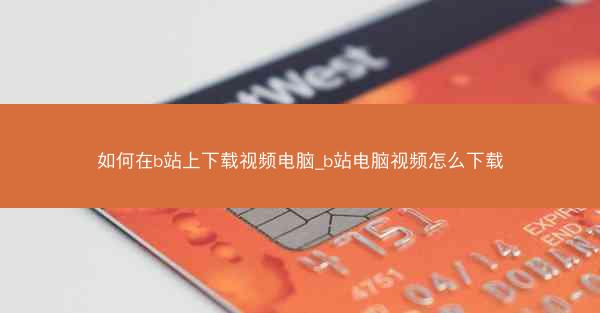 如何在b站上下载视频电脑_b站电脑视频怎么下载