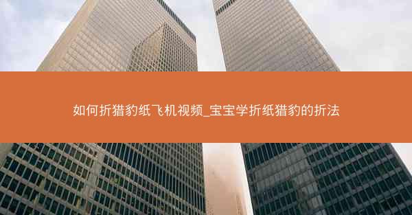 如何折猎豹纸飞机视频_宝宝学折纸猎豹的折法