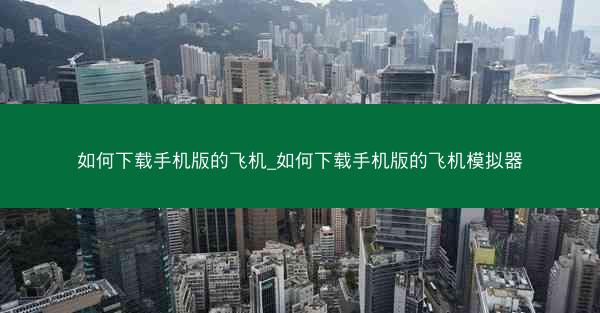 如何下载手机版的飞机_如何下载手机版的飞机模拟器