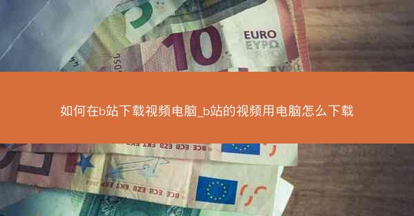 如何在b站下载视频电脑_b站的视频用电脑怎么下载