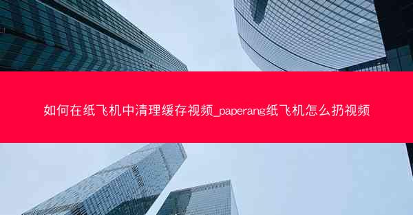 如何在纸飞机中清理缓存视频_paperang纸飞机怎么扔视频