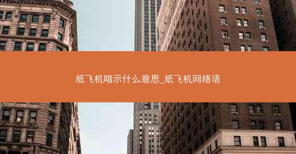纸飞机暗示什么意思_纸飞机网络语