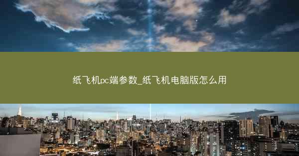 纸飞机pc端参数_纸飞机电脑版怎么用