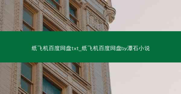 纸飞机百度网盘txt_纸飞机百度网盘by潭石小说