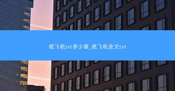 纸飞机txt多少章_纸飞机全文txt