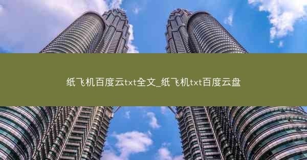 纸飞机百度云txt全文_纸飞机txt百度云盘
