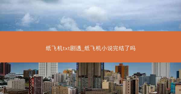 纸飞机txt剧透_纸飞机小说完结了吗