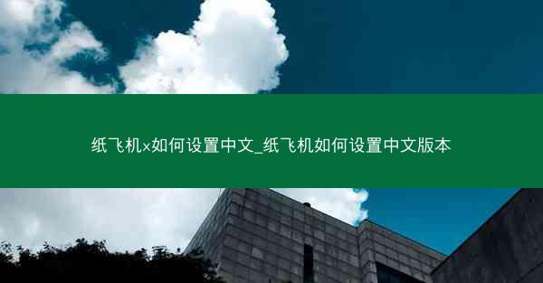 纸飞机x如何设置中文_纸飞机如何设置中文版本