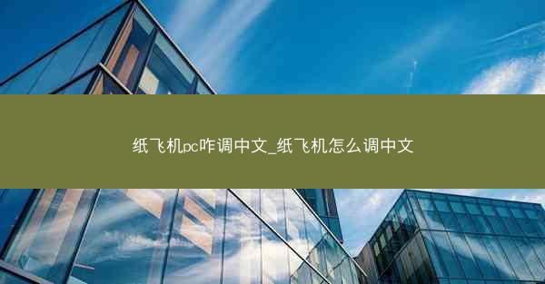 纸飞机pc咋调中文_纸飞机怎么调中文