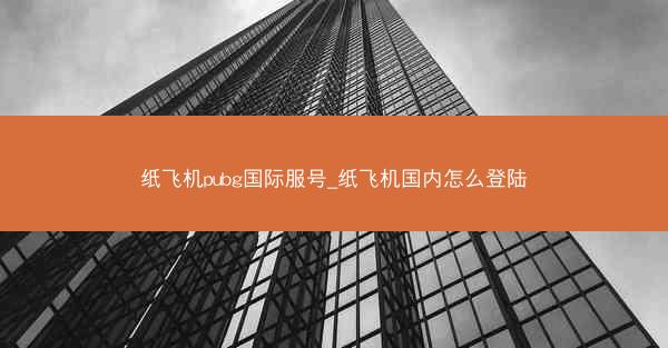 纸飞机pubg国际服号_纸飞机国内怎么登陆