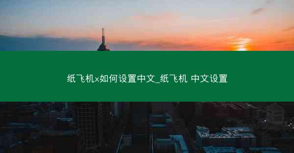 纸飞机x如何设置中文_纸飞机 中文设置