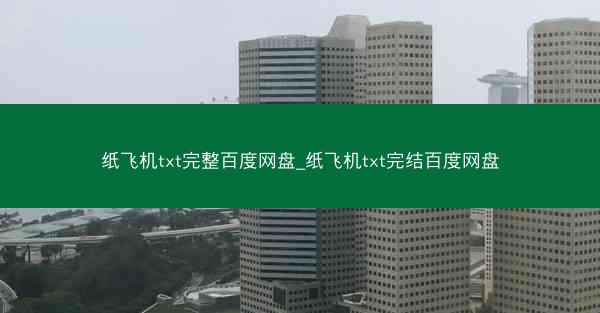 纸飞机txt完整百度网盘_纸飞机txt完结百度网盘