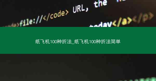 纸飞机100种折法_纸飞机100种折法简单