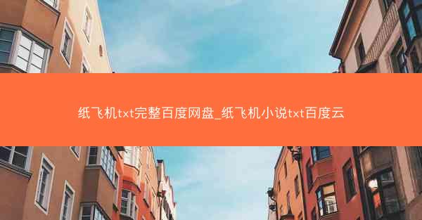 纸飞机txt完整百度网盘_纸飞机小说txt百度云