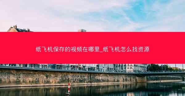 纸飞机保存的视频在哪里_纸飞机怎么找资源