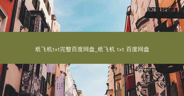 纸飞机txt完整百度网盘_纸飞机 txt 百度网盘