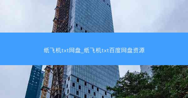 纸飞机txt网盘_纸飞机txt百度网盘资源