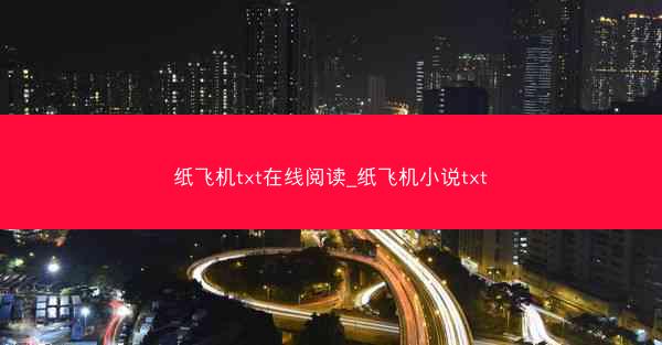 纸飞机txt在线阅读_纸飞机小说txt