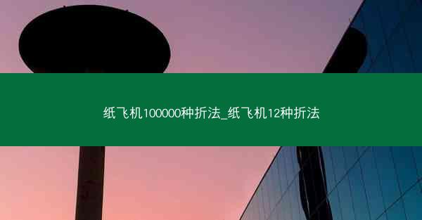 纸飞机100000种折法_纸飞机12种折法