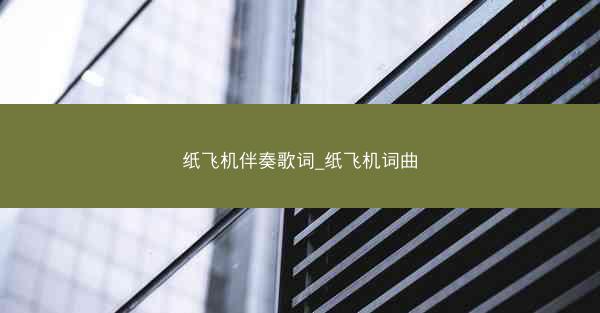 纸飞机伴奏歌词_纸飞机词曲